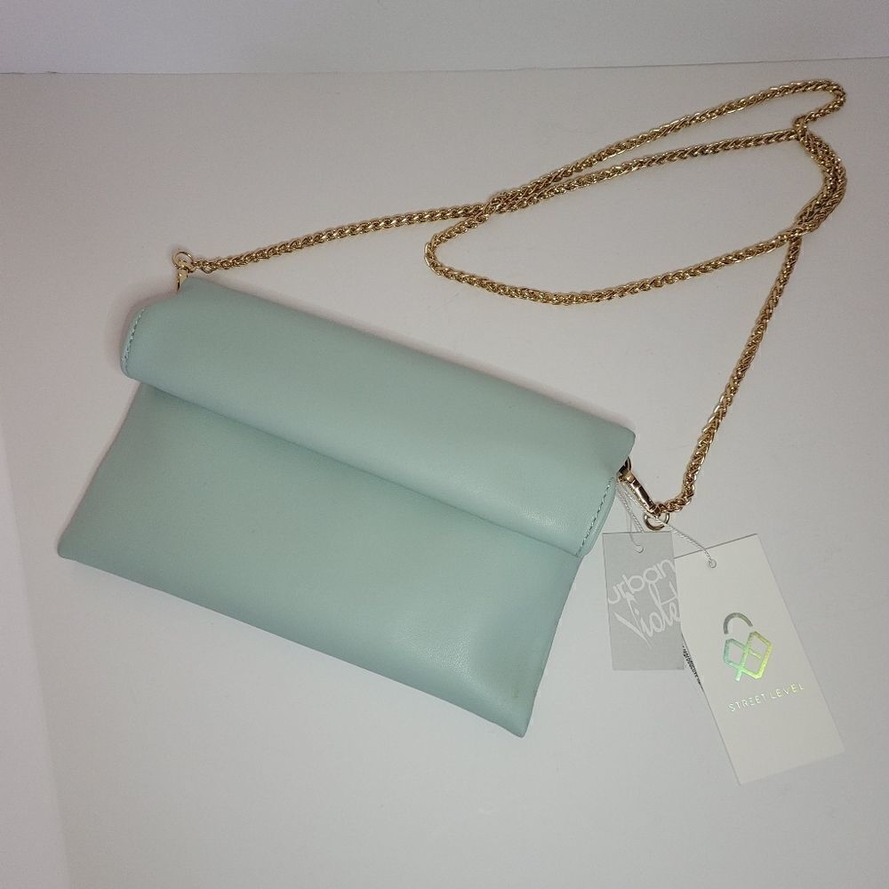 Street Level MINT Green Crossbody Clutch Purse
